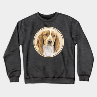 Welsh Springer Spaniel Painting - Original Dog Art Crewneck Sweatshirt